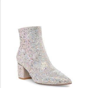 Betsey Johnson Rhinestone Booties Size 9.5 NEW